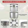 Smokeless Fire Pit, Portable Outdoor Firepit, Stainless Metal Steel Wood Burning Fireplaces with Removable Ash Pan and Poker - 3 of 4