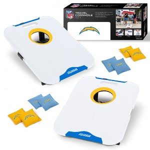 NFL Los Angeles Chargers All-Weather Travel Cornhole Set - 1 of 4