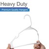 Heshberg Plastic Hangers Notched White 20 Pack - 3 of 4