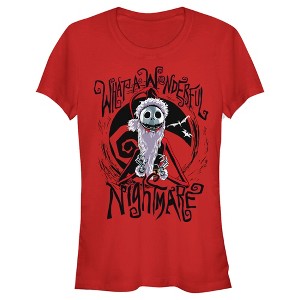 Juniors Womens The Nightmare Before Christmas Jack Skellington What a Wonderful Nightmare T-Shirt - 1 of 4