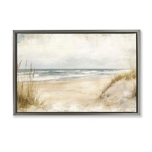 Stupell Industries Sandy Dunes View Floating Frame Canvas Art - 1 of 4