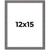 PosterPalooza | Textured Grey Picture Frame - UV Acrylic, Foam Board Backing, Hanging Hardware - 2 of 4