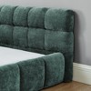Okak Queen Size Chenille Upholstered Platform Bed Frame with Thick Fabric,Modern Solid Bed Frame No Box Spring Needed - 4 of 4
