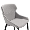 Armen Living,Kenna Modern Dining Chair in Matte Black Finish and Gray Fabric - Set of 2 - 4 of 4
