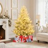 Costway 6/7/8 FT Artificial Christmas Tree with 762/1074/1470 Flocked Branch Tips, 340/450/580 Warm White LED Lights - 4 of 4
