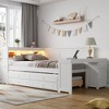 Sapphtopaz Full Size Multi-Functional Bed Frame, Daybed with Storage & Desk for Small Bedrooms, Teens & Home Offices - 4 of 4