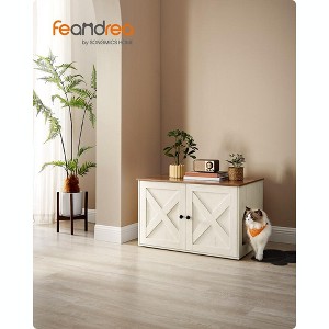 Feandrea Hidden Cat Litter Box Enclosure Litter Box Furniture with Removable Divider Indoor - 1 of 4