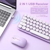 i68 Wireless Typewriter Keyboard and Mouse Combo, 2.4GHz Cordless Connection, Retro Aesthetic Round Keycaps for Tablet, Phone, PC and Win/Mac/Android - 4 of 4