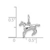 Black Bow Jewelry 14k White Gold Mini Polished Horse Charm - 4 of 4