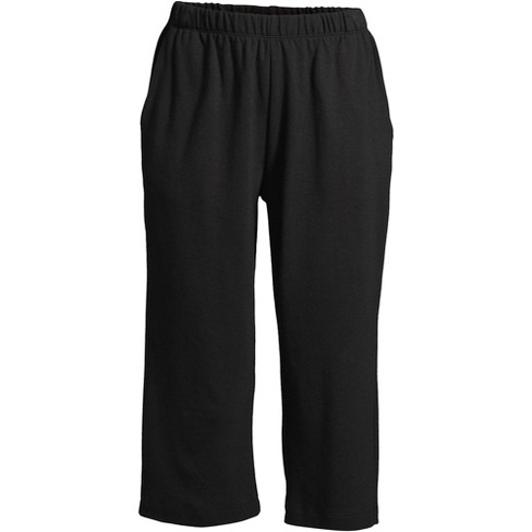 Lands' End Women's Tall Sport Knit Elastic Waist Pull On Capri Pants ...