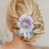 Unique Bargains Flowers Pattern Hair Clip 4.92"x4.13" Purple Gray 1 Pc - 2 of 4