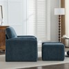 HYLEORY Chenille 36.41'' Accent Chair with Ottoman,Comfy Oversized Seat Lounge Chair Upholstered Armchair for Living Room Bedroom Office Apartment - 4 of 4