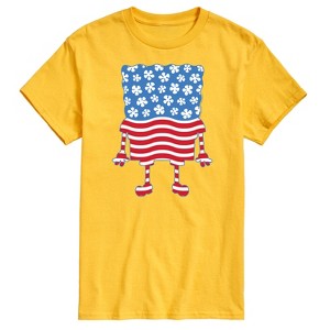 Men's - SpongeBob SquarePants - Silhouette Stars Stripes Short Sleeve Graphic T-Shirt - 1 of 4