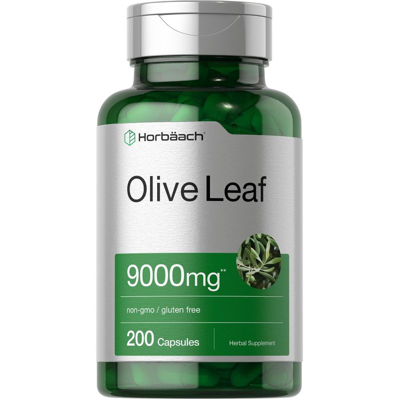 Horbaach Olive Leaf Extract Capsules 9000mg | 200 Count, 1 of 3