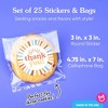 Big Dot of Happiness Here Comes the Son Thank You Stickers & Clear Cookie Bags, Cellophane Treat Bags 4.25x7 Inches, Boho Sunshine Party Favor - 25 Ct - 4 of 4