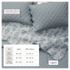 Reversible Printed Floral Scalloped Cotton Quilt and Sham Set - Great Bay Home - 4 of 4