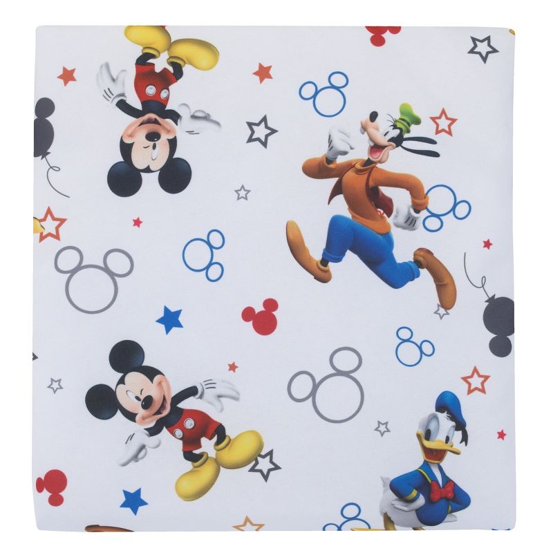 Disney Mickey Mouse Blue, Gray, Red, and White, Donald Duck, and Goofy Having Fun 4 Piece Toddler Bed Set, 4 of 7