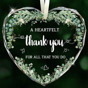 Thank You Gifts for Women, Thank You Glass Ornament Appreciation Gifts for Coworkers Teacher Best Friend - 1 of 4