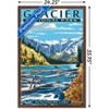 Trends International Lantern Press - Glacier National Park, Avalanche Lake Framed Wall Poster Prints - 3 of 4