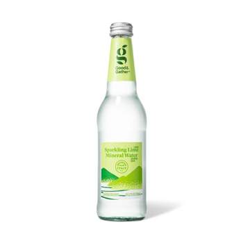 Lime Sparkling Italian Mineral Water - 12 fl oz Bottle - Good & Gather™