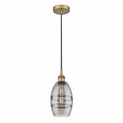Vaz - 1 Light Cord Hung Mini Pendant In Industrial Style-8.13 Inches Tall and 5.88 Inches Wide