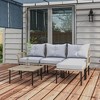 Resenkos 5-Piece Rattan Patio Furniture Set, Outdoor Sectional Furniture, - 2 of 4