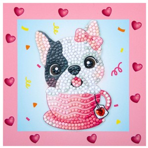 DIAMOND DOTZ Quick DOTZ French Bulldog Lovely Frenchie Diamond Art Painting Kit 5.1" X 5.1" - 1 of 4