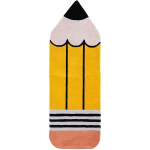 Unique Loom Playtime Kids Wool Collection Area Rug - Pencil - 1 of 4