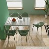 GlasFlength Accent Chairs Modern Stackable Lounge Chairs All Weather Construction For Indoor Outdoor Spaces, Green, 23.23"*23.23"*30.91" - 2 of 4