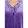 Just Love Stretch Velour Embroidered Zipper Lounger Robe for Women with Pockets - 4 of 4