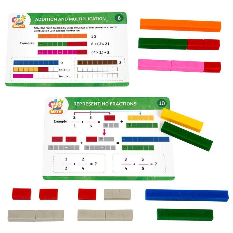 Thames & Kosmos Kids First Math: Number Rods Math Kit with Activity Cards, 4 of 7