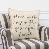 Oversize 'with a Grateful Heart' Quote Poly Filled Square Throw Pillow Neutral - Rizzy Home - image 4 of 4