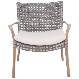 Collette Rattn Accent Chair W/ Cushion - ACH6515 - Safavieh - 1 of 4
