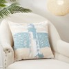 Saro Lifestyle Lighthouse Dreamscape Throw Pillow Cover, Blue, 20"x20" - image 3 of 3