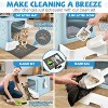 LunaLulinlk blue Upgraded oversized cat litter box with scoop, upgraded adjustable door cat litter box with enlarged drawer - 3 of 4