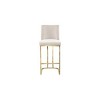 Meridian Furniture,Heidi Cream Velvet Stool - 3 of 4
