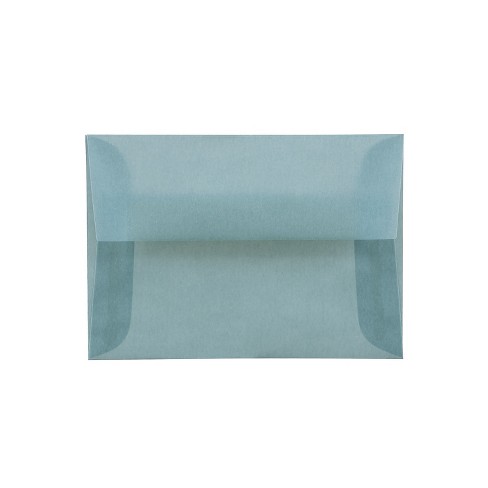 JAM Paper 4Bar A1 Translucent Vellum Invitation Envelopes 3.625 x 5.125 Ocean Blue Bulk 250/Box - image 1 of 4