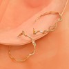 SOHI Women's California Gold Party Stone Hoop Earring - 2 of 4