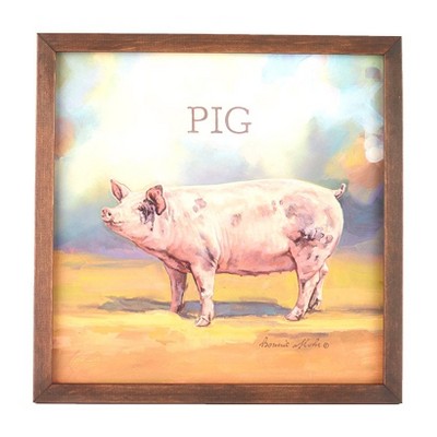 The Lakeside Collection Framed Wall Art by Bonnie Mohr® - Piper the Pig