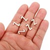 Unique Bargains Metal Bulk Elegant DIY Crafts Jewelry Making Initial Pendant 50 Pcs - 4 of 4