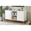 53.1" Modern TV Stand with Adjustable Shelf and 2 Doors, Sideboard Cabinet with Metal Legs and Anti-Tip Device for Living Room - 4 of 4