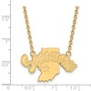 Black Bow Jewelry 14k Yellow Gold Plated Sterling Silver Indiana State Sycamores NCAA Necklace 18 Inch - 2 of 4