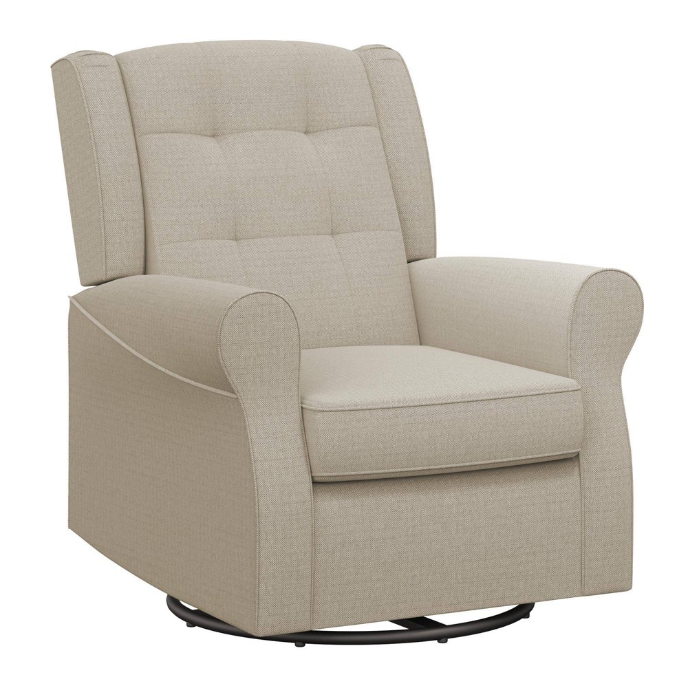 Photos - Rocking Chair Baby Relax Eden Nursery Tufted Wingback Gliding Chair - Cream