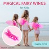 Butterfly Craze Girls' Fairy, Angel, or Butterfly Wings Costumes & Dress Up Collection: Set of 6, Magical Delights - Hot Pink - 2 of 4