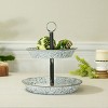 VIP Metal 13.5 in. White Double Tiered Display Tray - 3 of 4