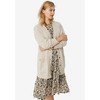 ellos Women's Plus Size Sheer Overlay Tiered Dress - 4 of 4