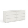 KIGFTSOD 6 Drawer Double Dresser for Bedroom Living Room Hallway,white - 3 of 4