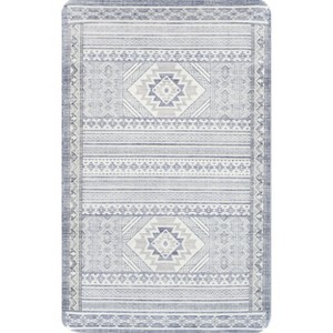 Nuloom Bordered Southwestern 2x3 Comfort Indoor Mat for Living Room Bedroom Dining Room Kitchen, Blue - 1 of 4
