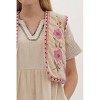 Women's CORDUROY FLORAL EMBROIDERED VEST - entro - 4 of 4