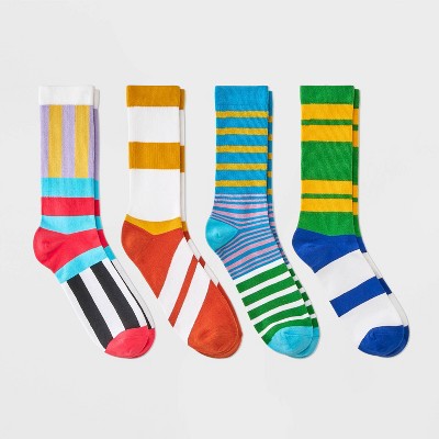 Men's Striped Crew Socks 4pk - Original Use™ 6-12 : Target